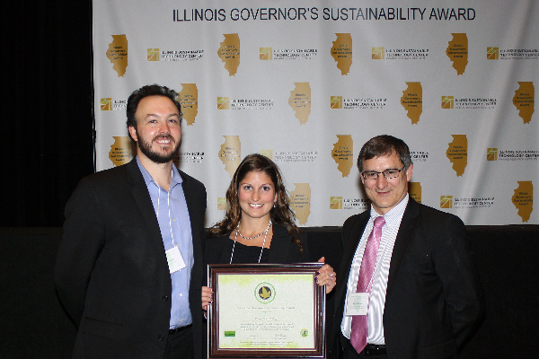 Sustainability Coordinator, Allessandra Kummelehne, receives Gold Recognition at IL Governor's Sustainability Award Ceremony