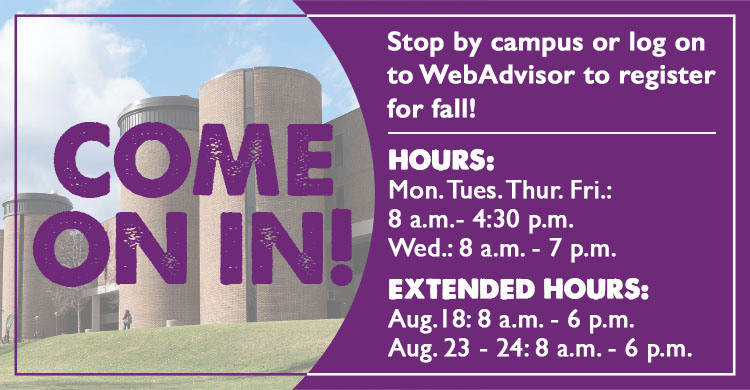 Come on in for Fall 2021 registration!