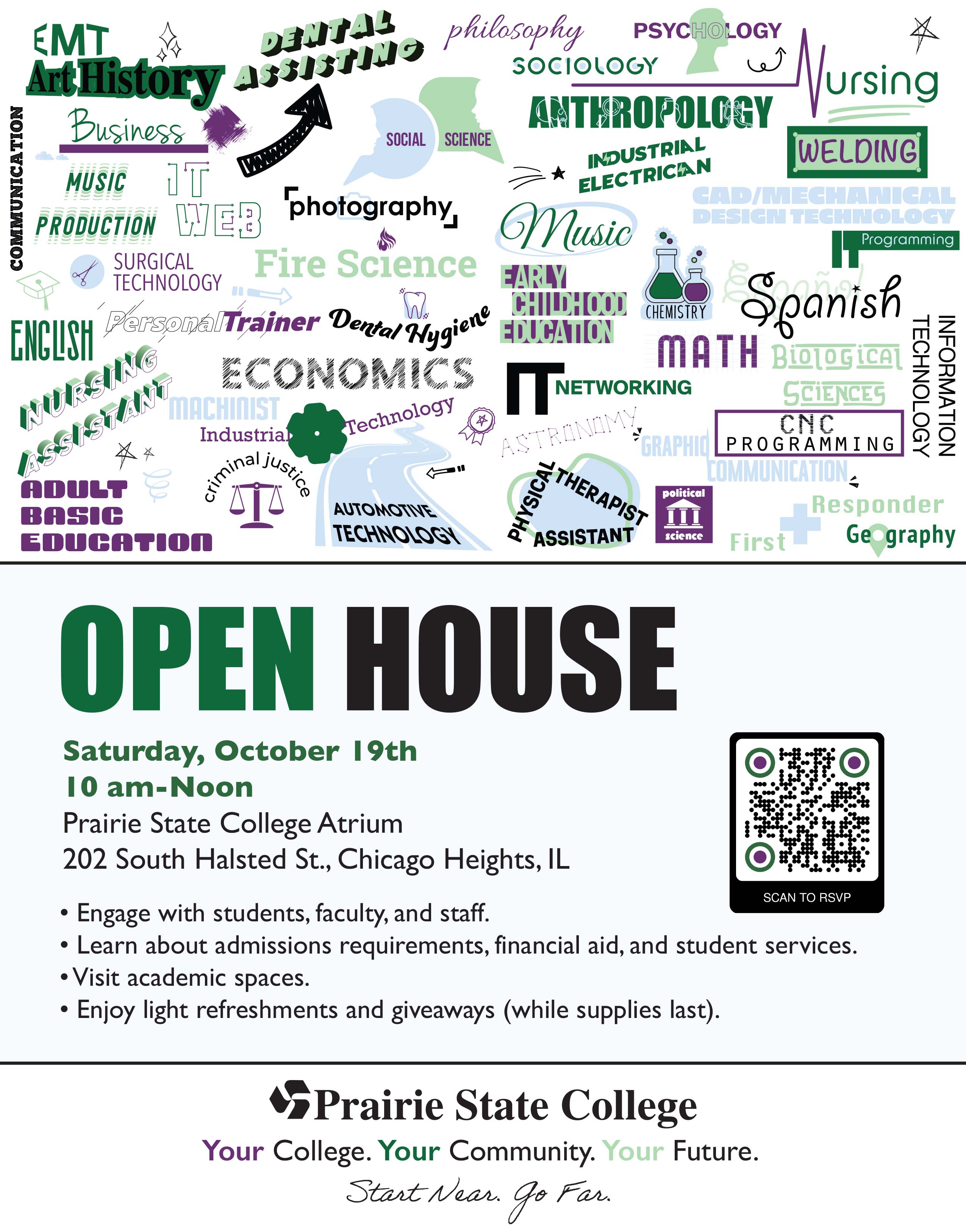 Prairie State College 2024 Open House Flyer 