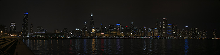 Chicago at Night Skyline