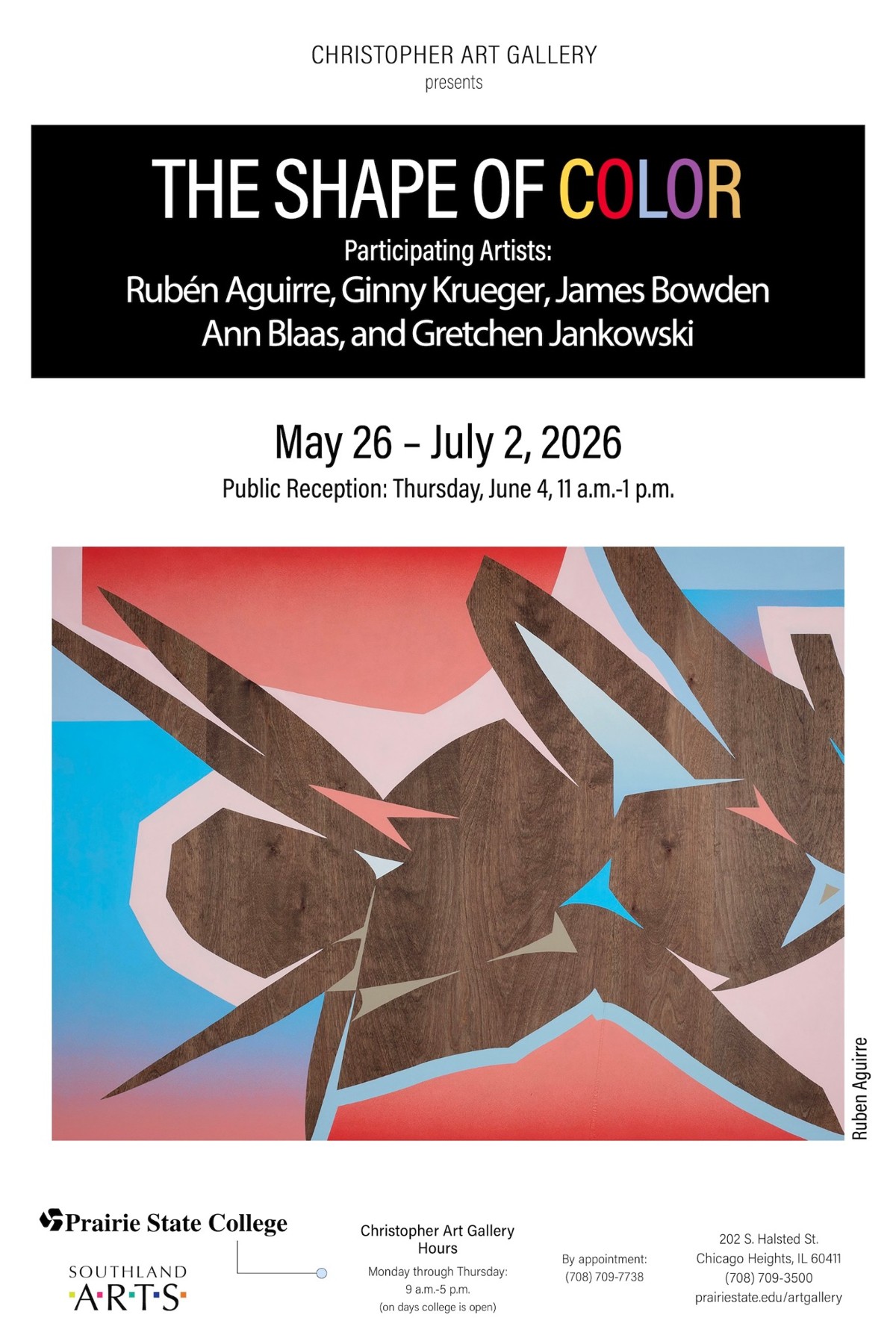 Please join us as we celebrate the work of these outstanding artists.